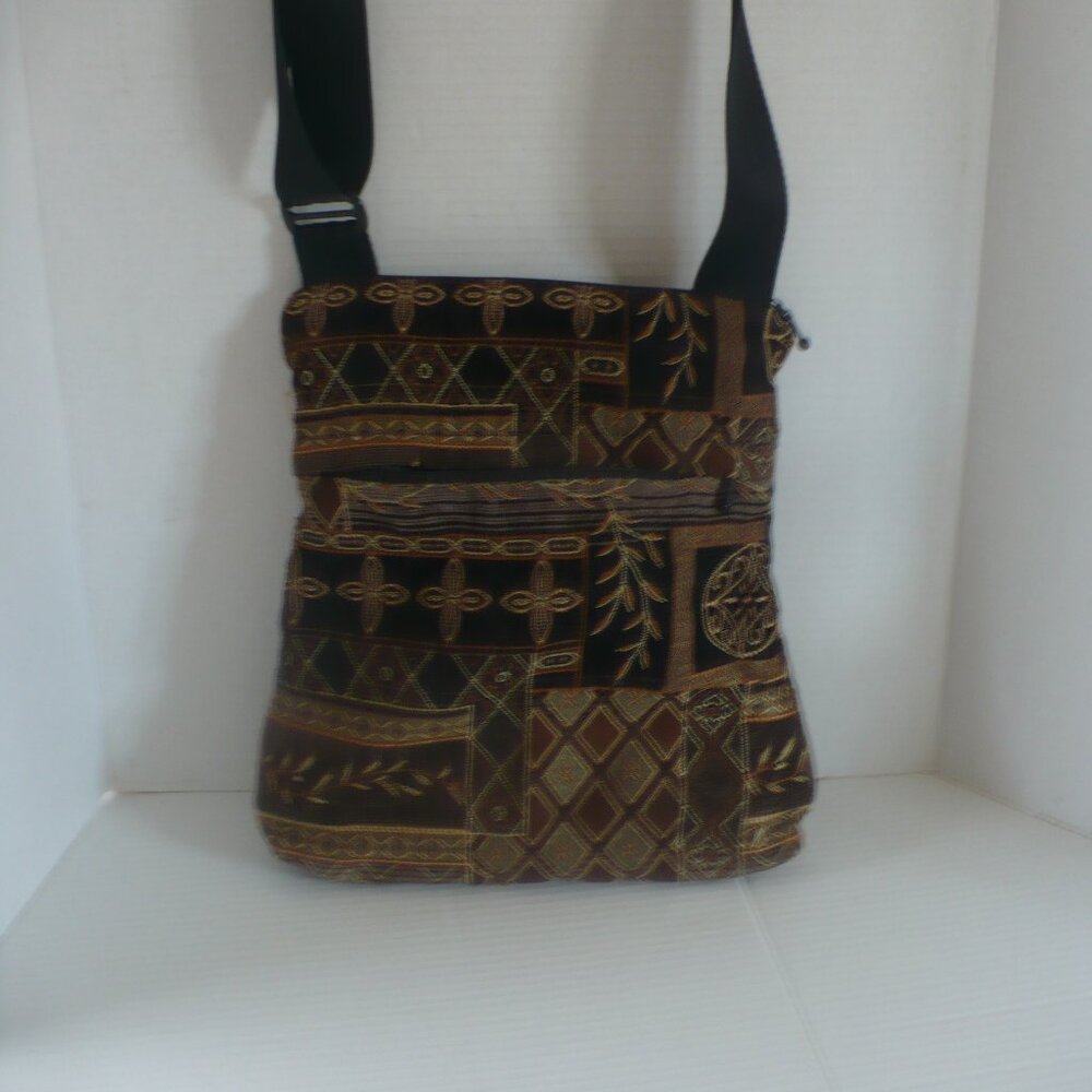 Shoulder or Crossbody Bag w/Tapestry Fabric by Wild West